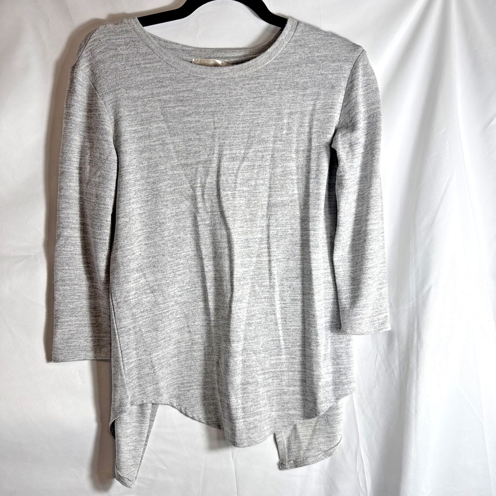 RD Style Maternity T Shirt Women's Small Grey Open Back 3/4 Sleeves